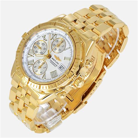 breitling watches gold|solid gold breitling watch.